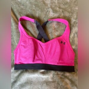Pink underarmor sports bra